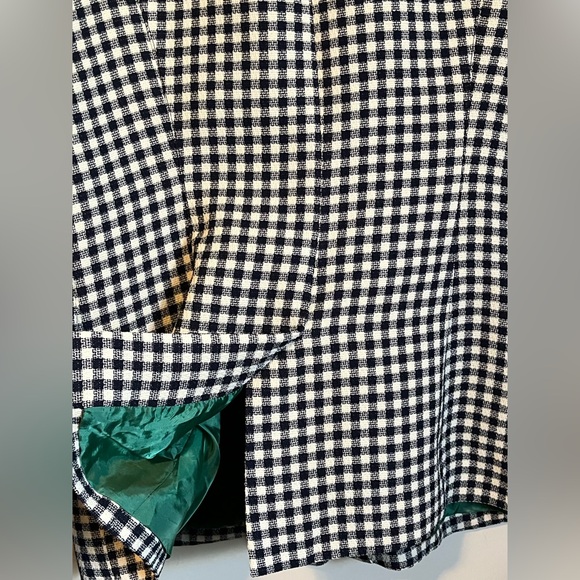 SMYTHE Wool Tailored Blazer In Check Print Fits Like Size 10/12 (Sized as a 14) - Picture 12 of 14